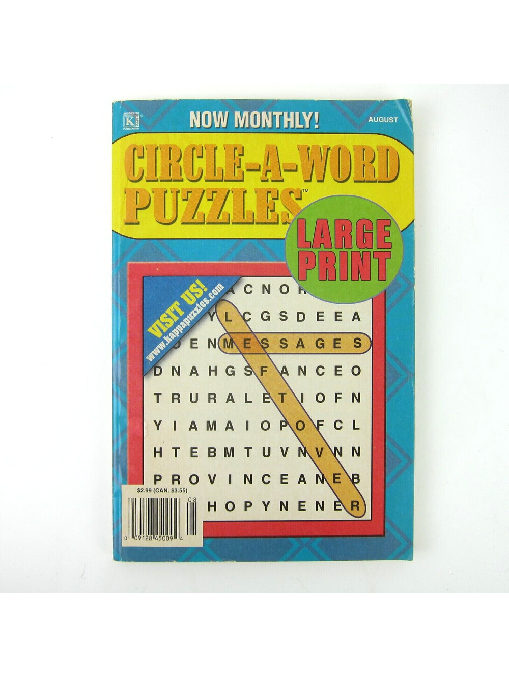 Kappa Circle-A-Word Puzzles Large Print Book 115 Word Find Brain Games